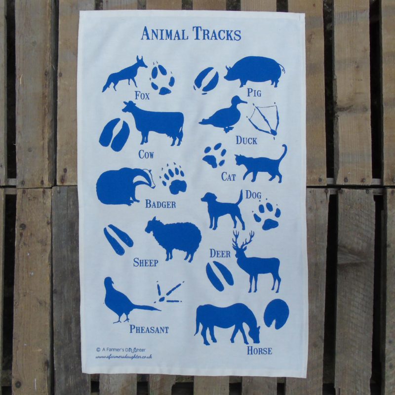 animal-tracks-tea-towel