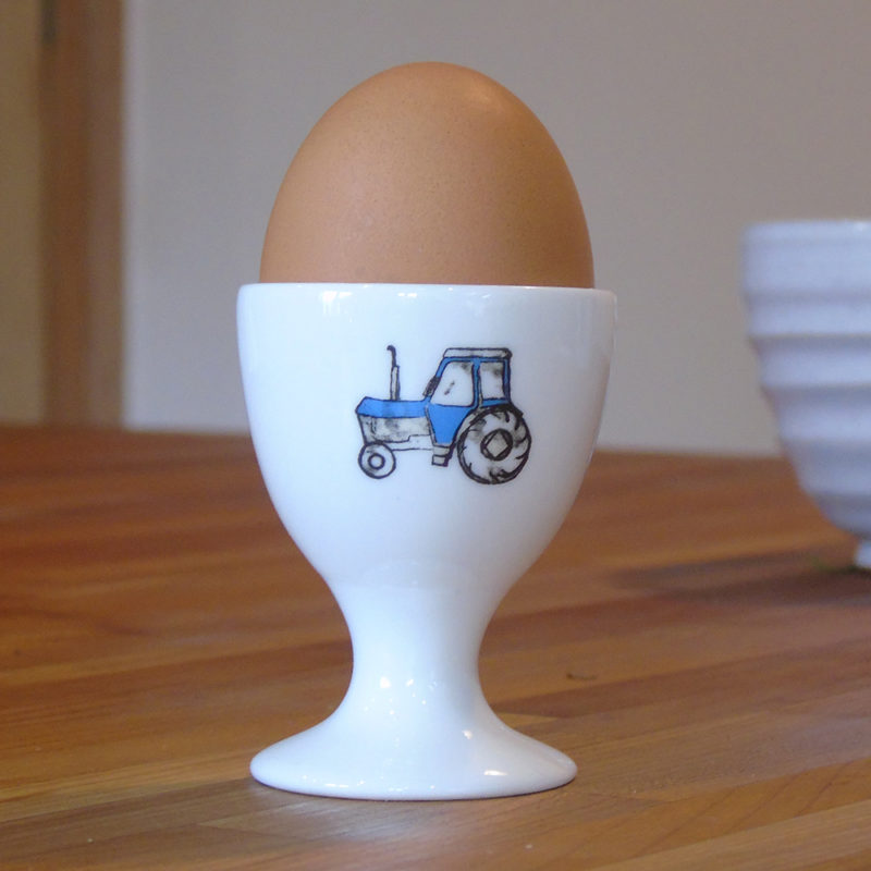 blue tractor egg cup