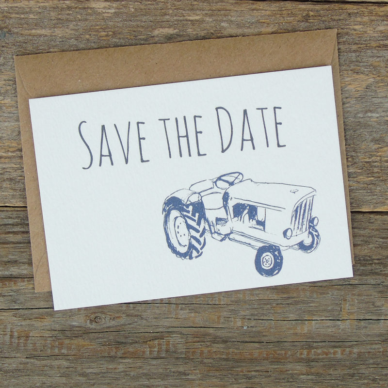 tractor save the dates